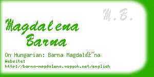 magdalena barna business card